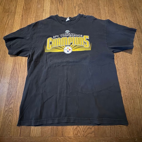 Alstyle Other - Vintage Y2K Pittsburgh Steelers 2008 AFC Conference Champions T-Shirt XL